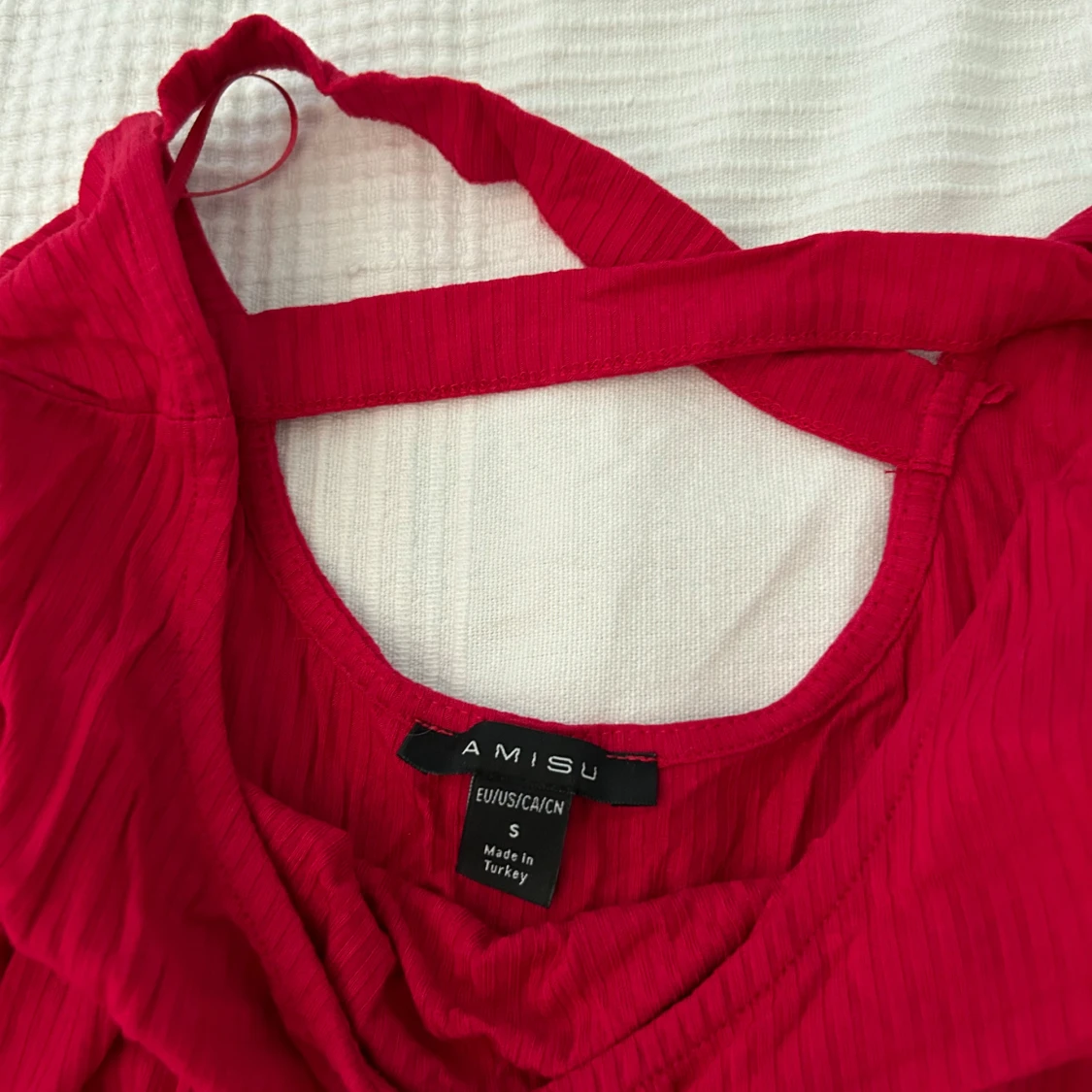 Röd långärmad topp från Amisu - 91