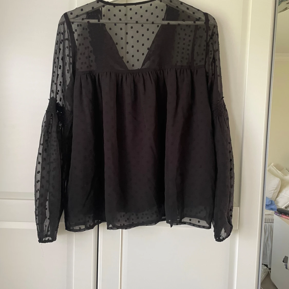 Svart tyll blus från Vila - 90