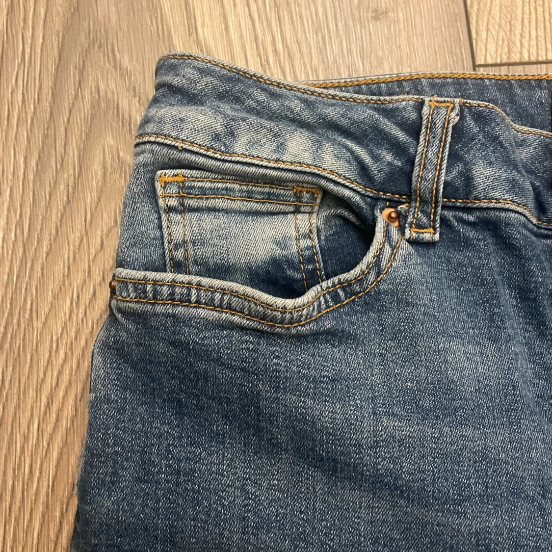Blå bootcut jeans - 1