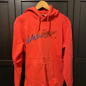 Weekday Hoodie - Säljer en röd hoodie från Weekday i storlek M.                 Lagom använd