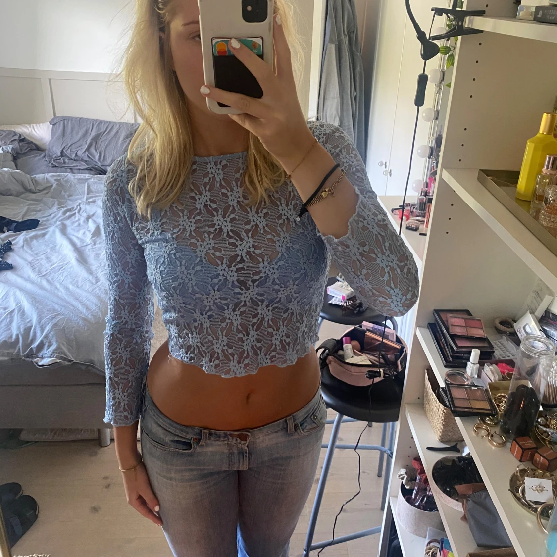 Ljusblå Spetstopp💙