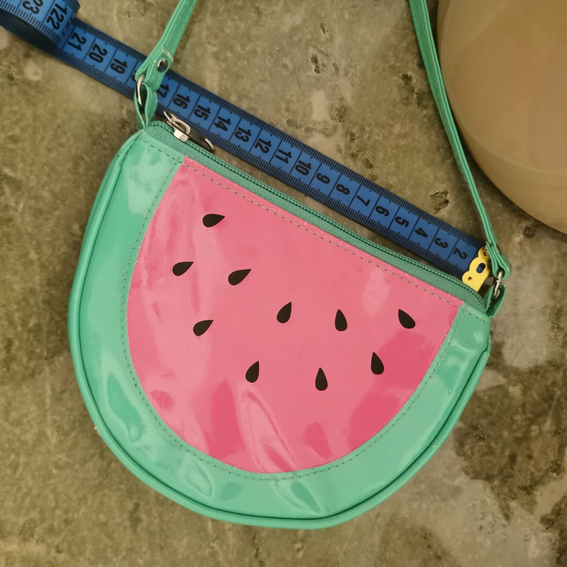 Handväska vattenmelon, grön, rosa - 2