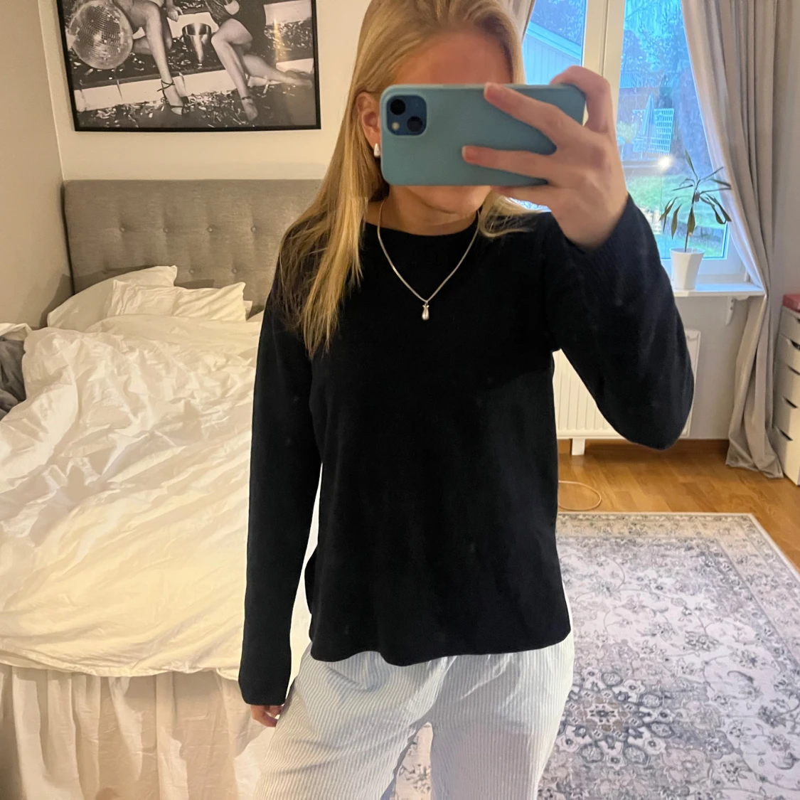 Marinblå Kashmir tröja  