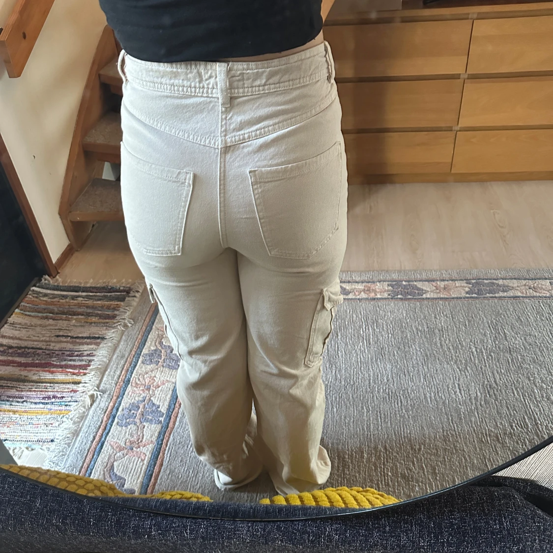 Beige cargobyxor - 2