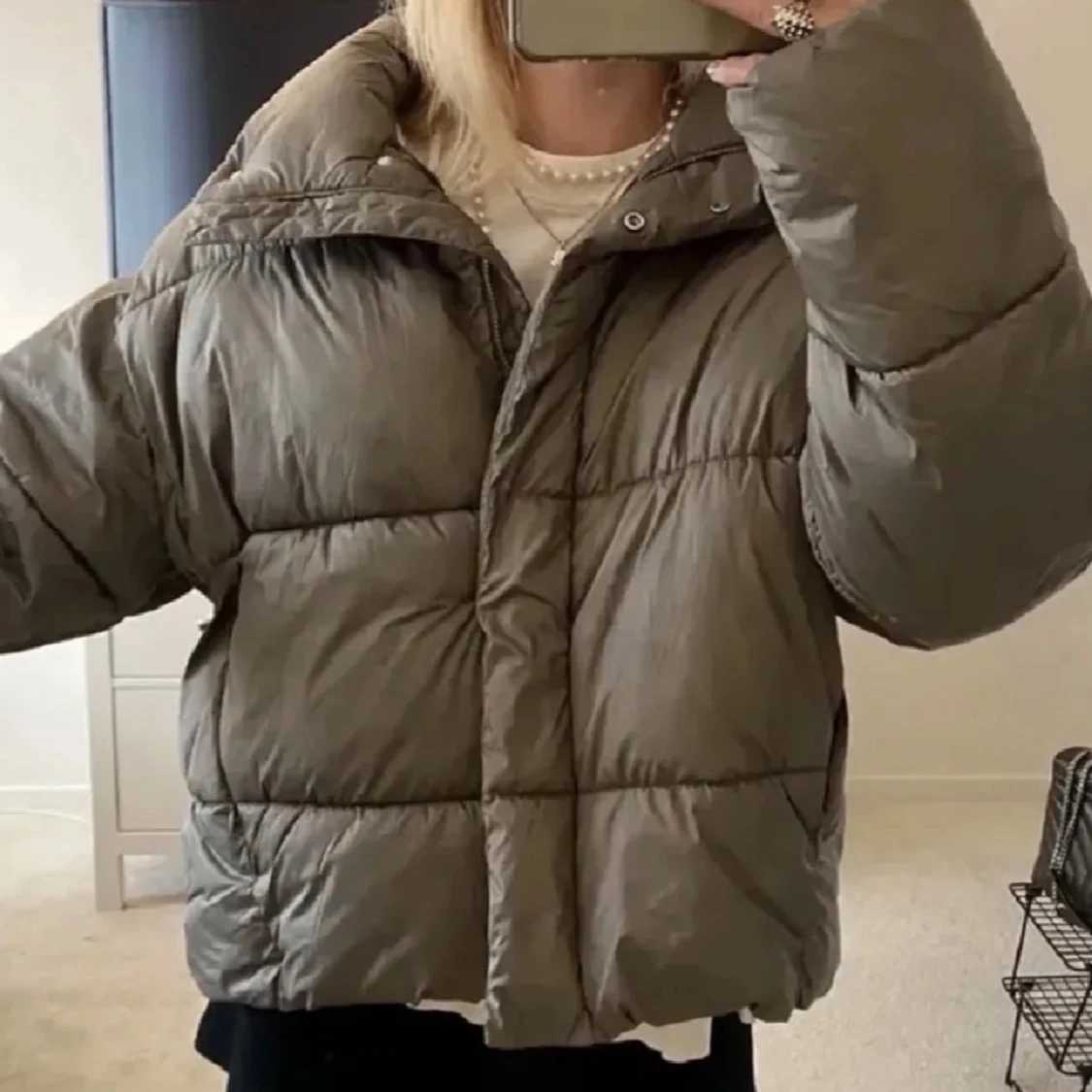 Grön  pufferjacka - 90