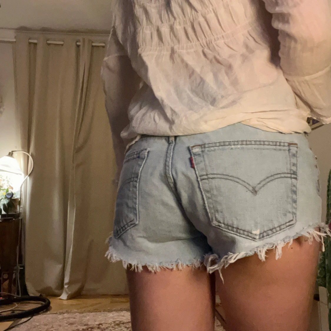 Ljusblå jeansshorts - 91