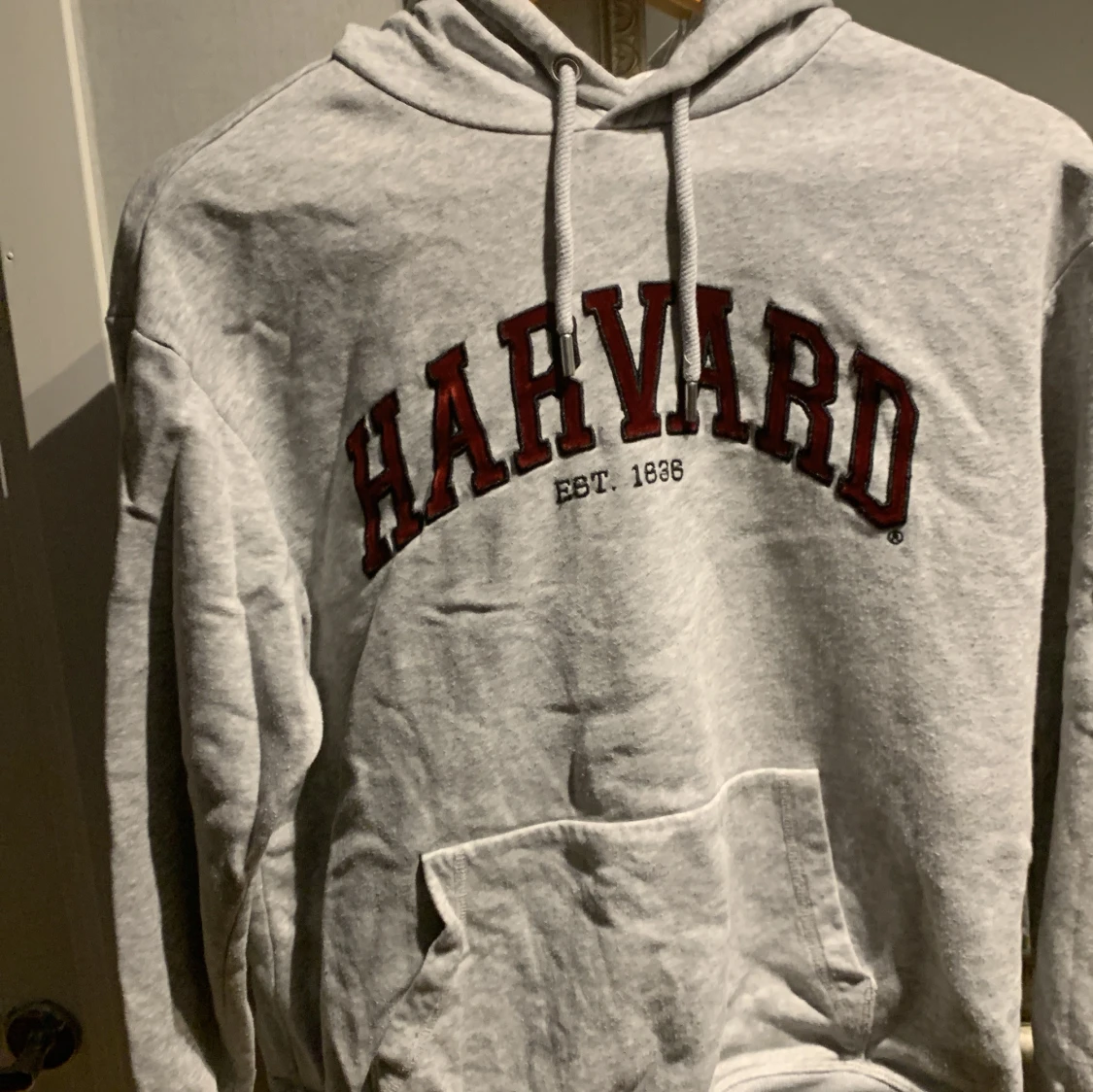 Grå Harvard hoodie