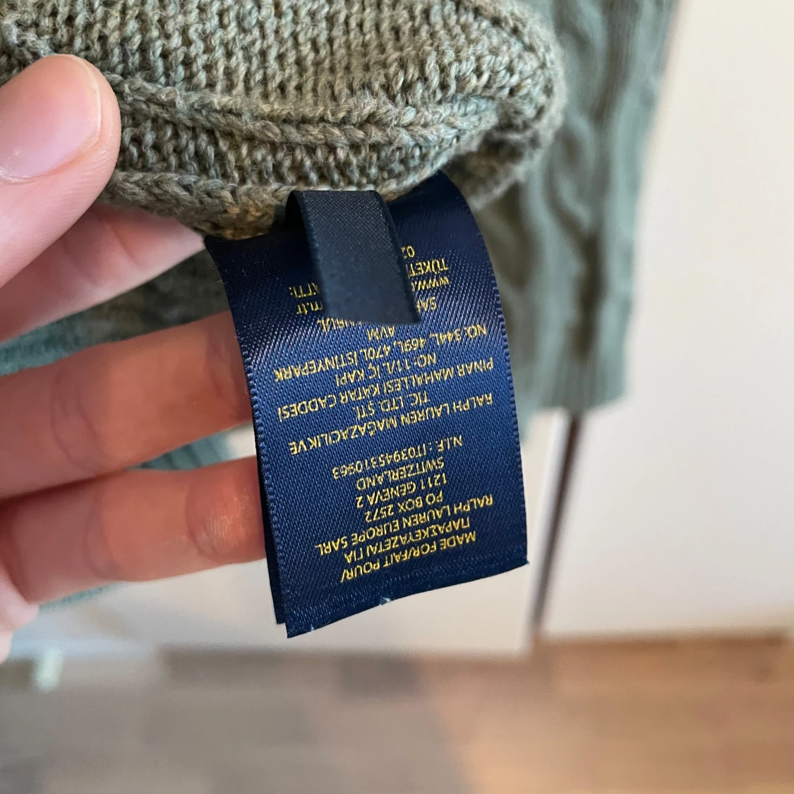 Grön stickad tröja från Ralph Lauren - 92