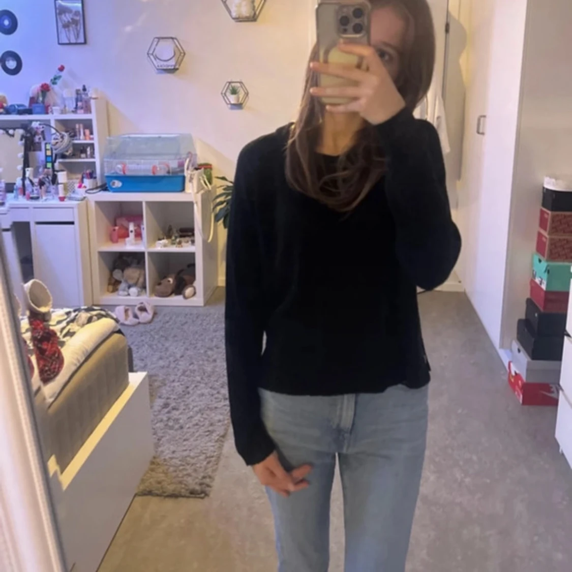 Svart stickad tröja 