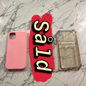 Mobilskal iPhone 11 - Säljer två mobilskal, ett rosa och ett genomskinligt. Perfekt för att skydda din telefon med stil. Passar till iPhone 11. 20kr styck