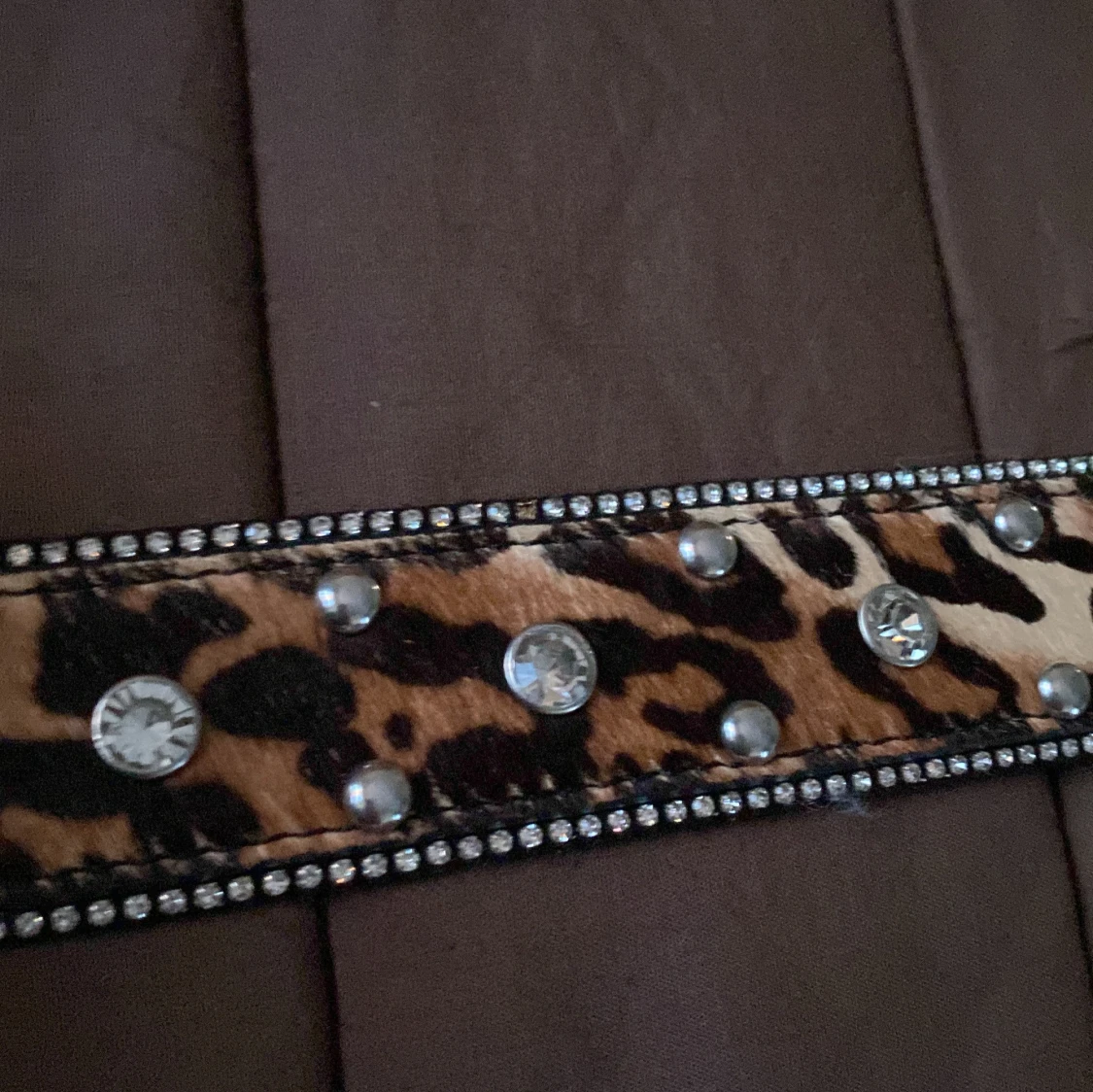 Leopardmönstrat bälte med strassdetaljer från Zara - 93