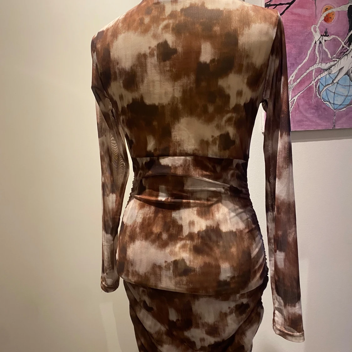 Brun och beige klänning - 90