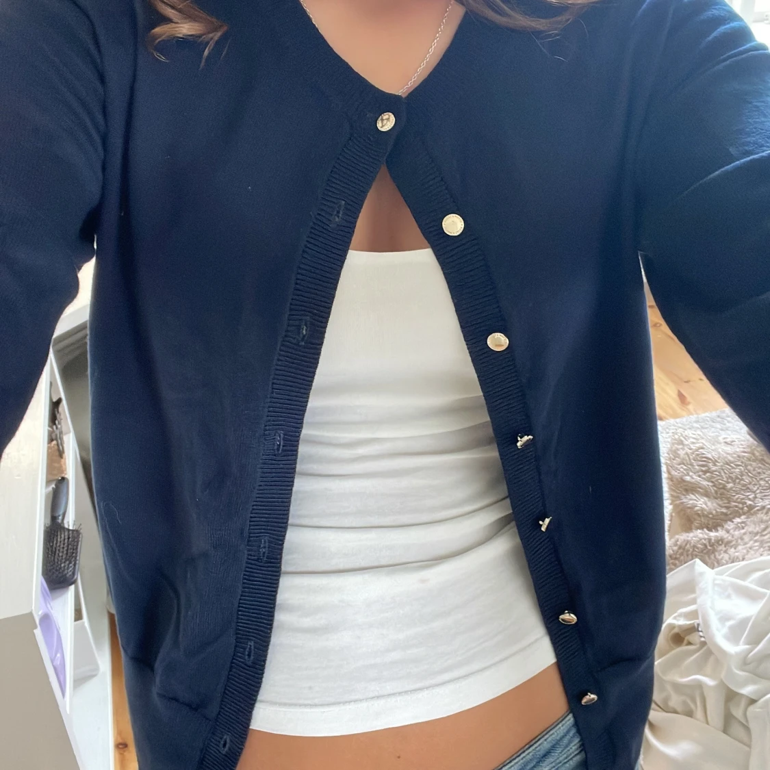 Mörkblå kofta! - 92