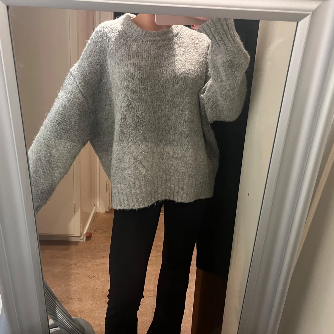 Grå stickad tröja - 91
