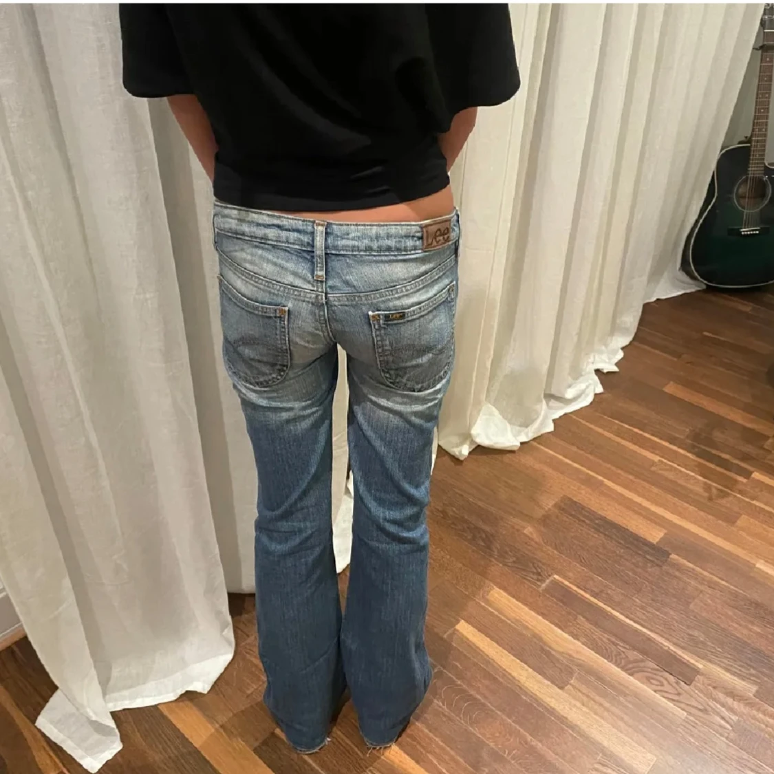 Blå bootcut jeans - 90