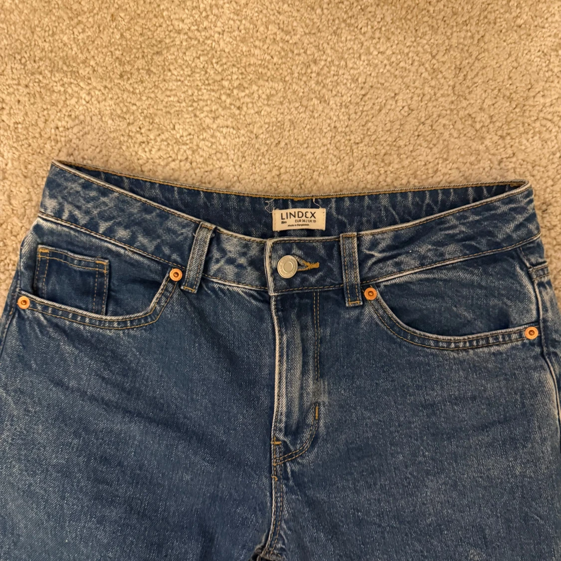 Blå raka jeans - 91