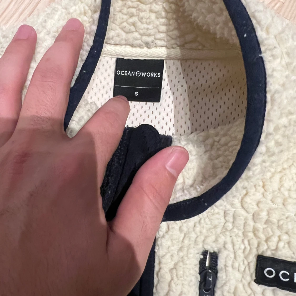 Beige fleecejacka från Ocean Works - 90