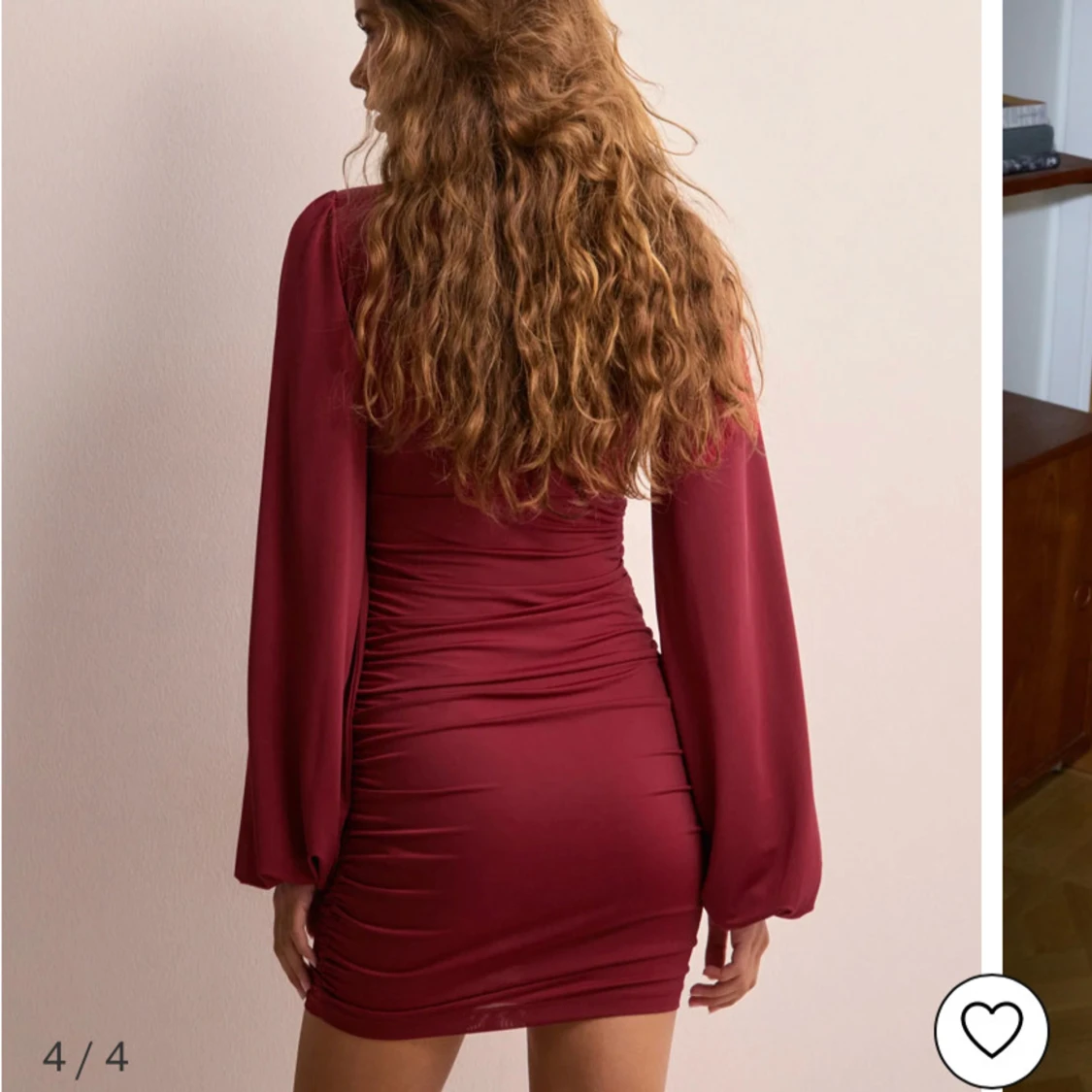 Vinröd Jerseyklänning från Nelly - 91