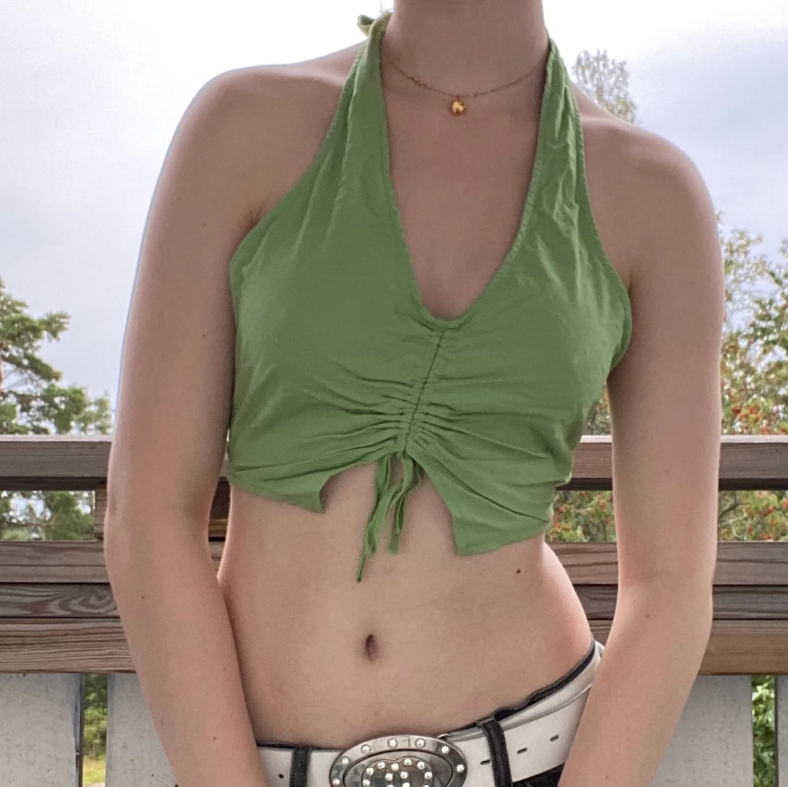 Grön somrig croptop  - 90