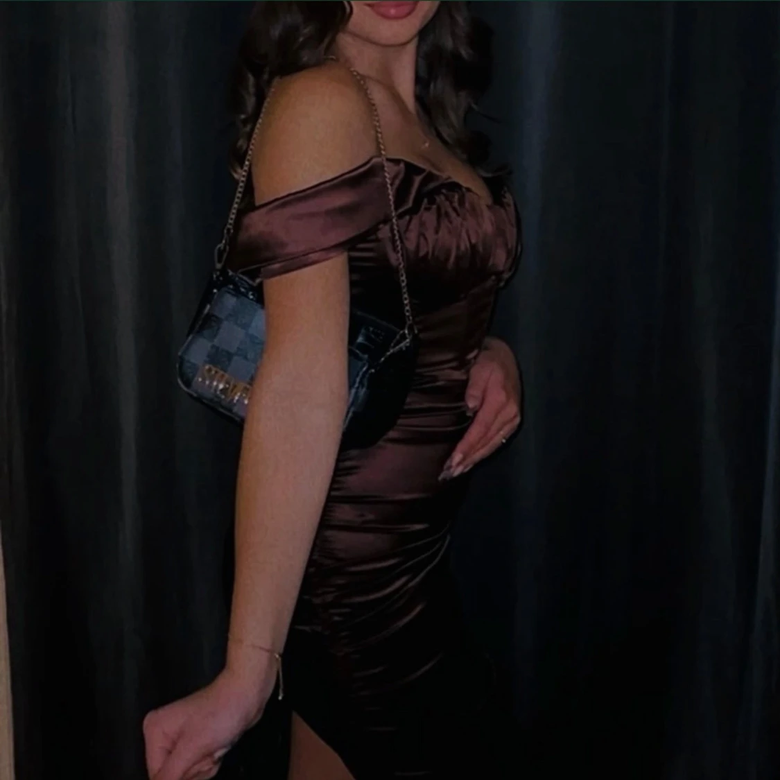 ISIF satinklänning skitfin!! Strl S/M helt NY