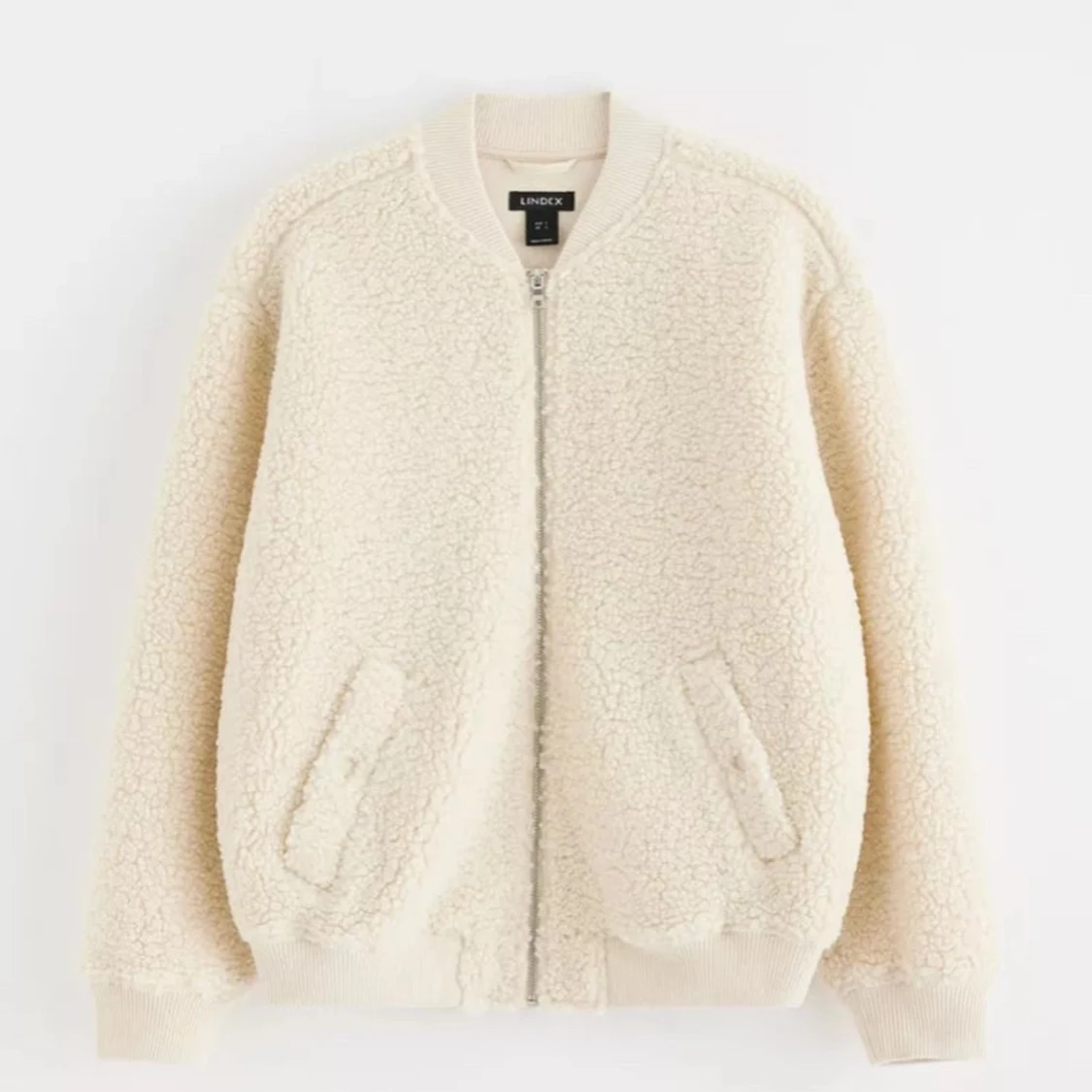 Beige teddyjacka från Lindex 