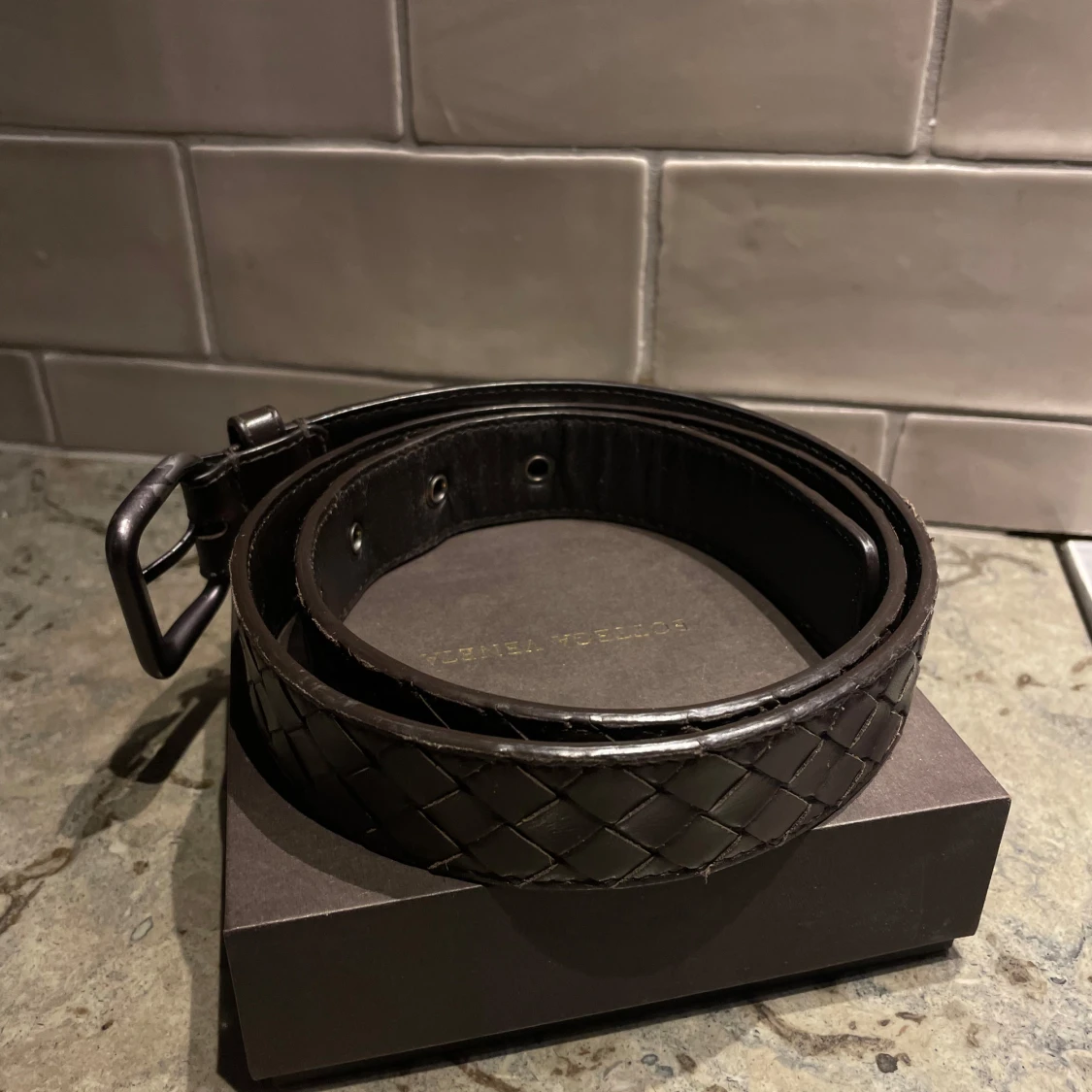 Bottega Veneta Bälte - Mörkbrunt Läder, 85 cm - Exklusivt - 91