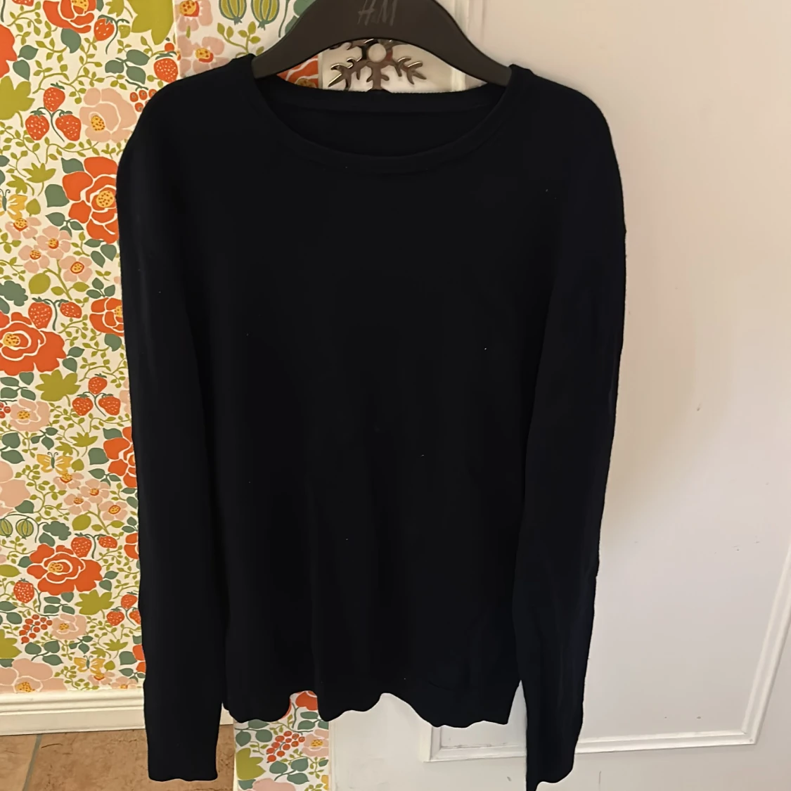 Mörkblå merino tröja