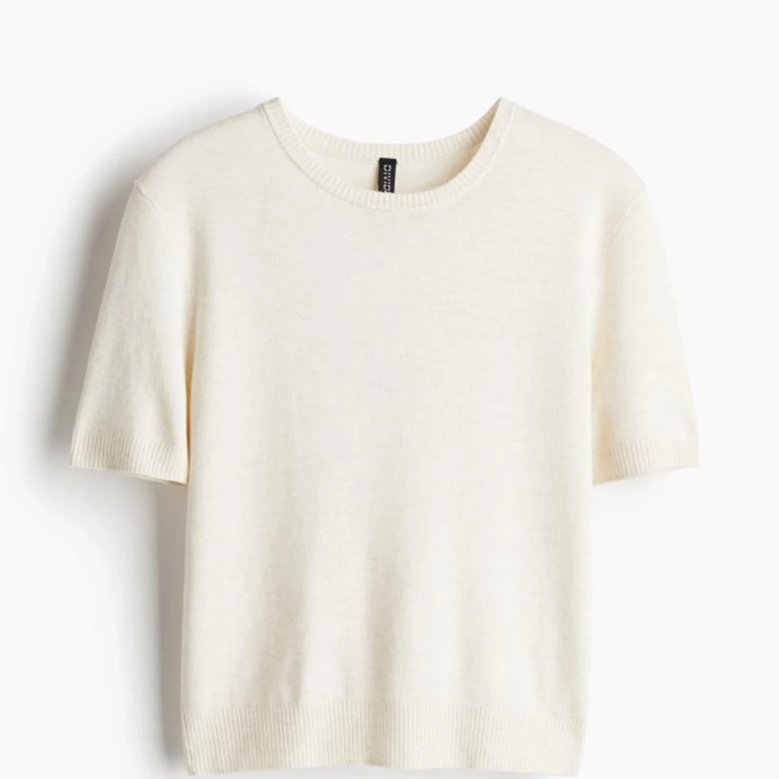 Kortärmad stickad tröja 