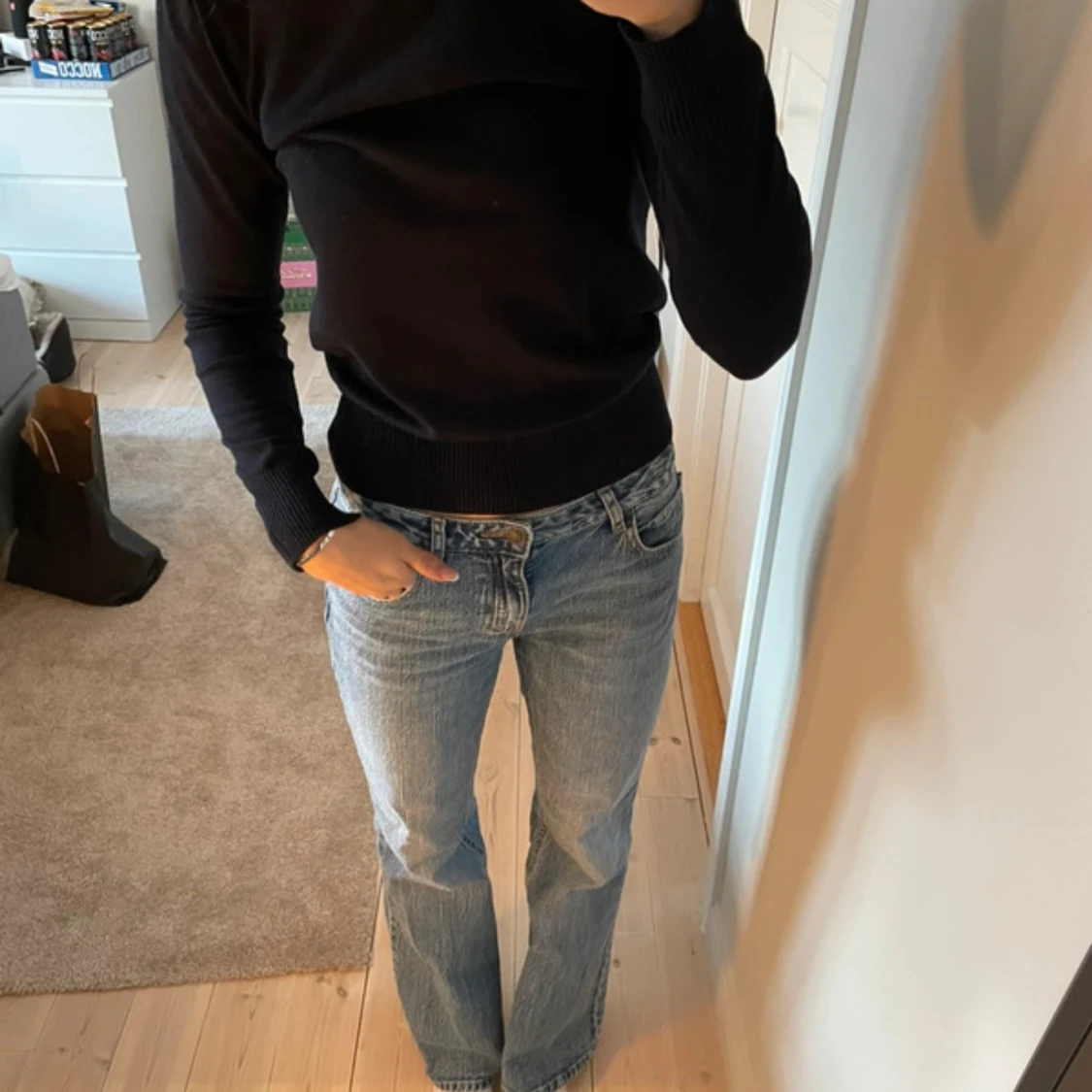 Blå STR bootcut jeans  - 1