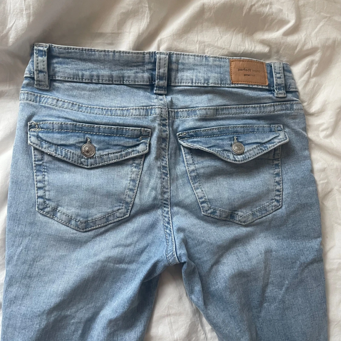 y2k low bootcut jeans - 4