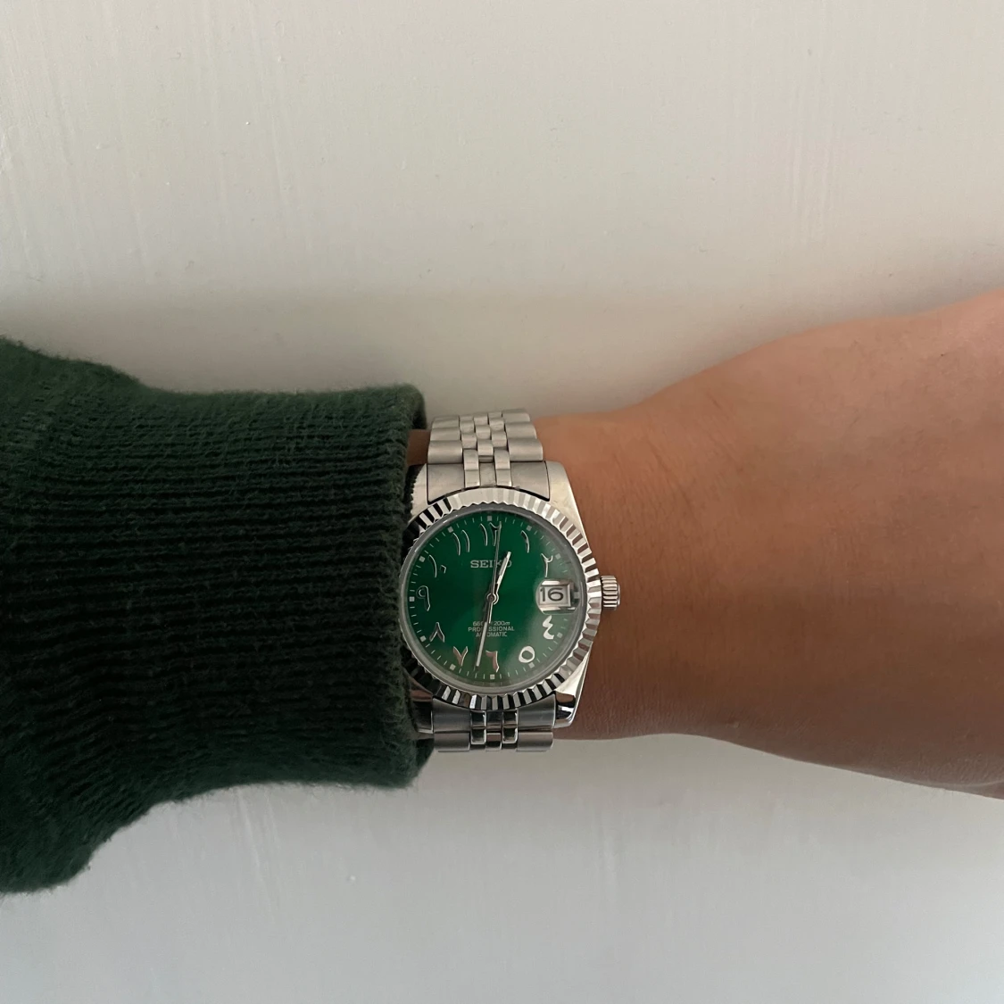 Seiko Mod Grön Arabic - 90