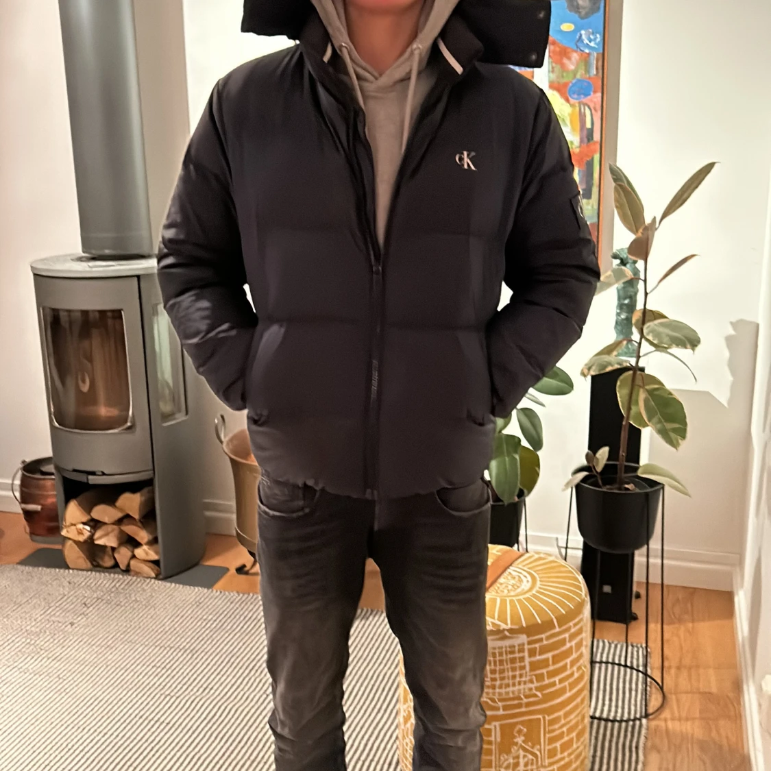 Mörkblå vinter jacka 