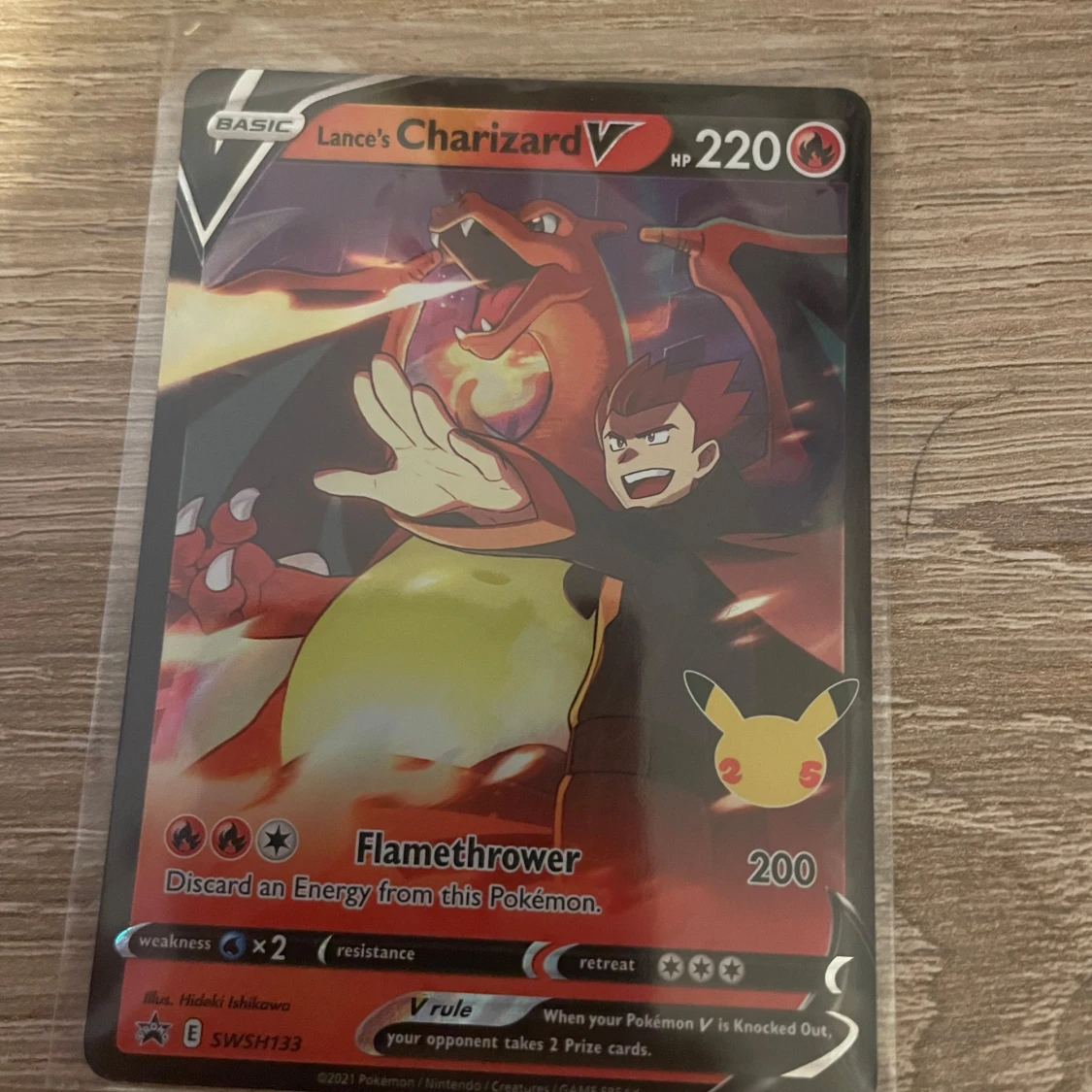 Ett lances charizard v kort från 2021