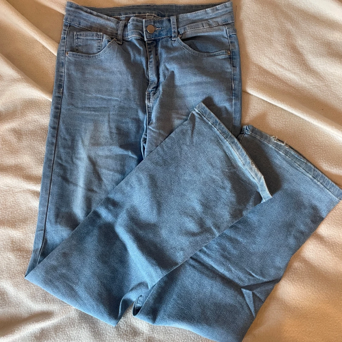 Blå bootcut jeans - 2