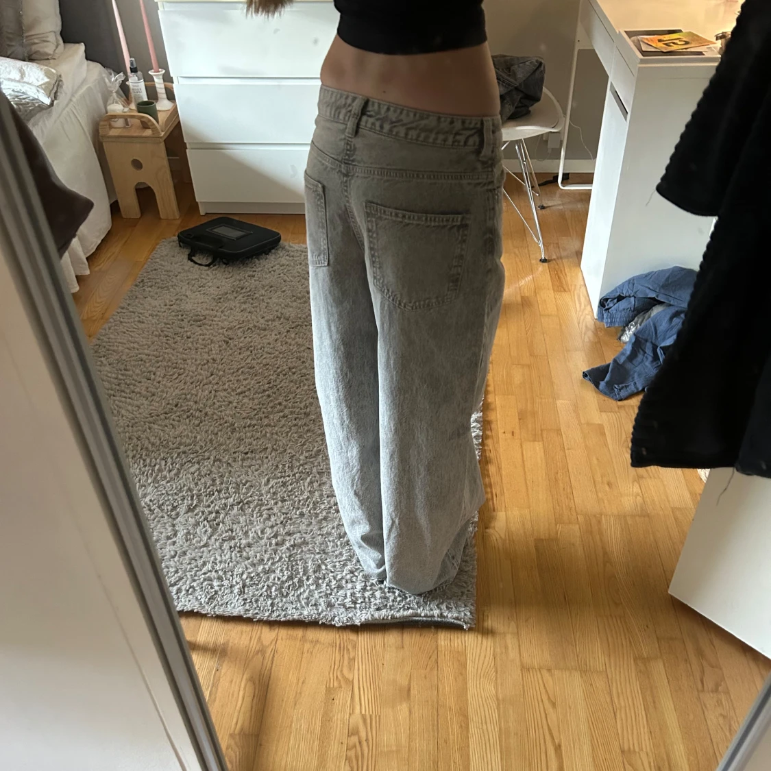 Grå jeans baggy - 3