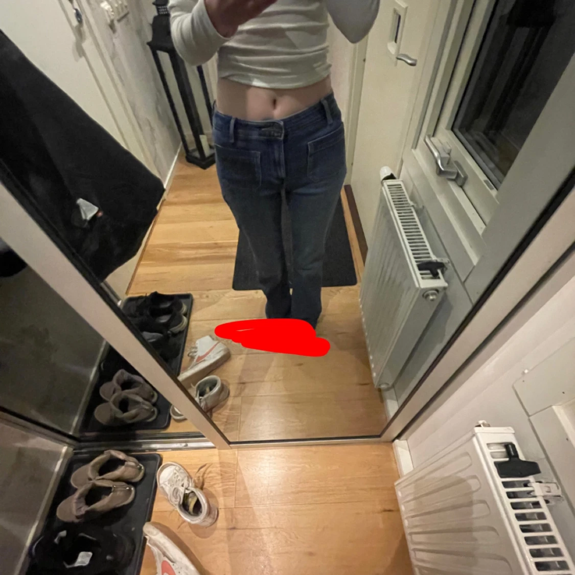 Blå bootcut jeans - 3