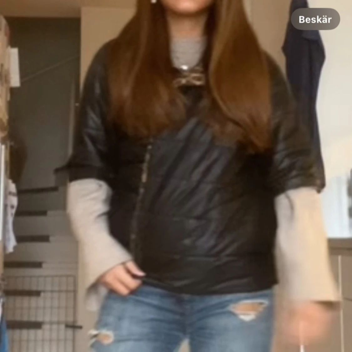 Trekvarts ärmar jacka