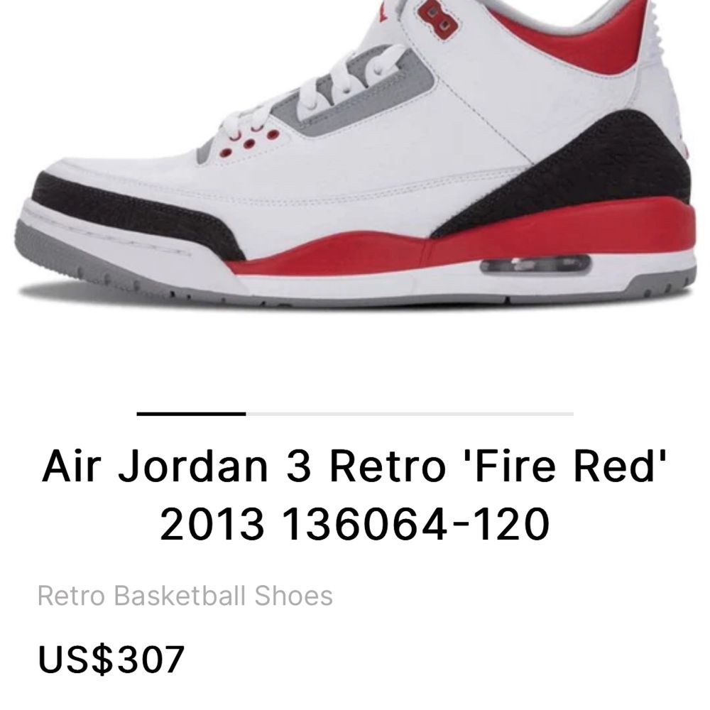 Jordan 3 fire red retro, nypris 3250. Skorna är i nyskick och kan prutas vid snabb affär!. Skor.