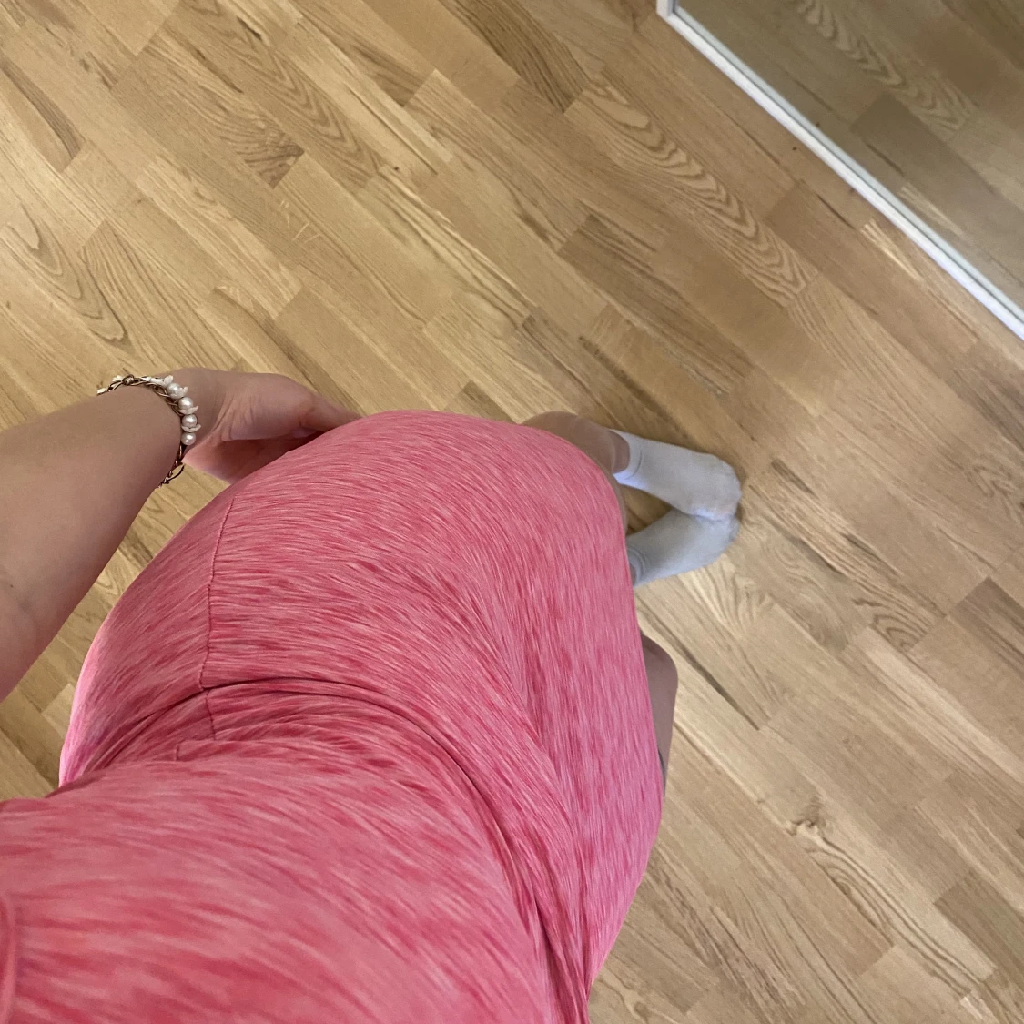 Rosa klänning med lite djupare rygg - 91