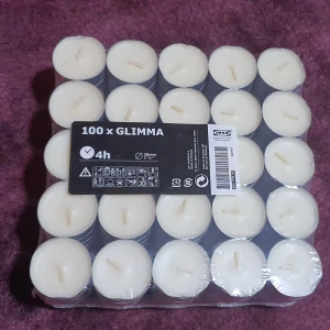 Värmeljus Ikea - Värmeljus utan doft, vit , 100 st. Nya med prislapp. Från IKEA. 