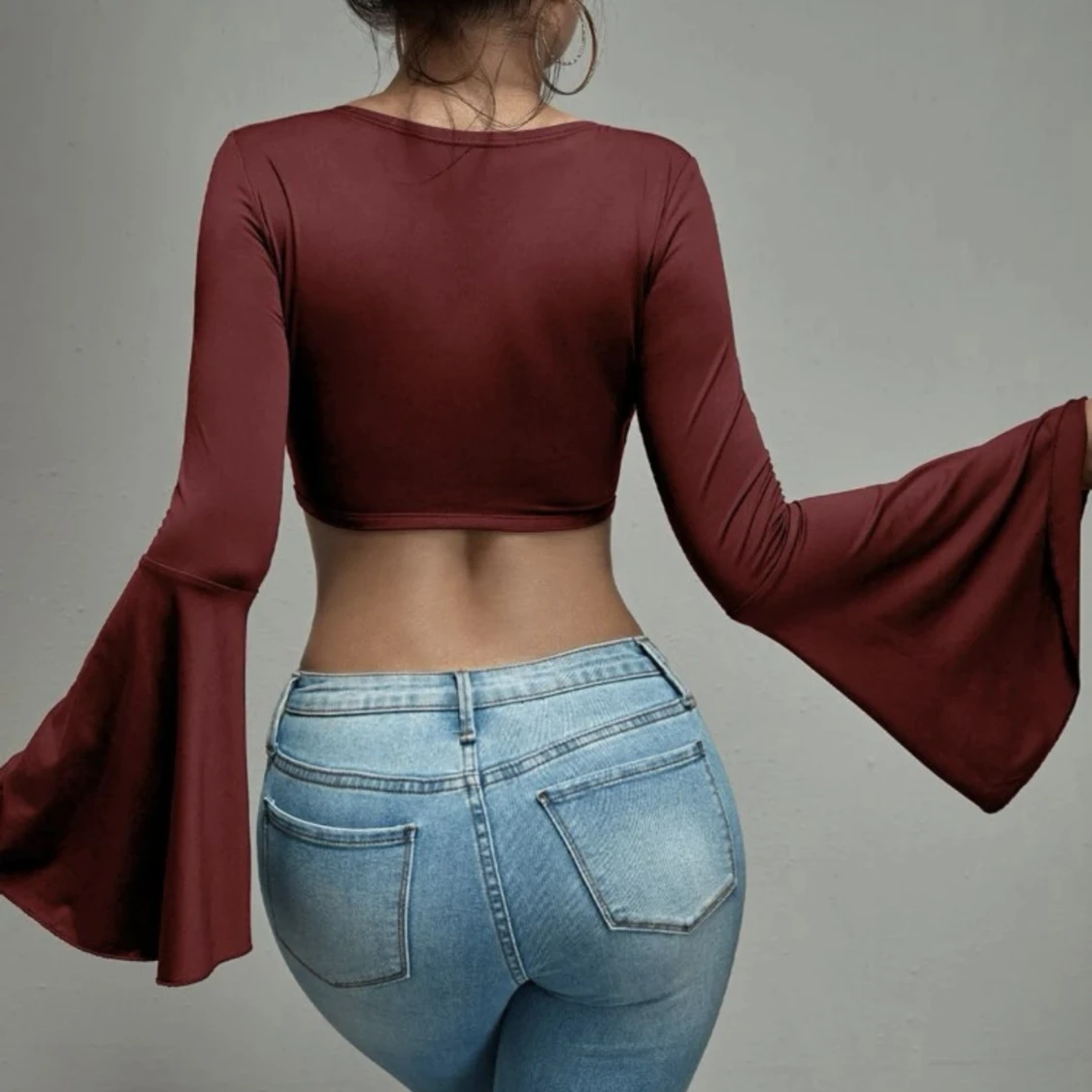 Vinröd top från SHEIN  - 90