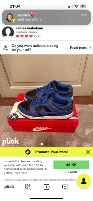 Nike dunk low retro cobalt  - Snygga skor till sommaren! Skick 6/10 hör gärna av om funderingar 