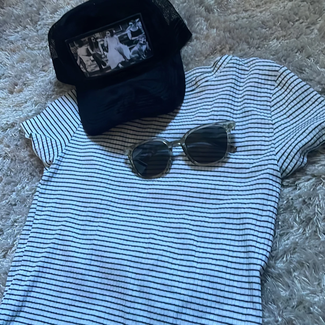 Vit och svart randig t-shirt - 91