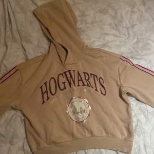 En tröja med luva med Hogwarts text på,Har haft på den 1 gång