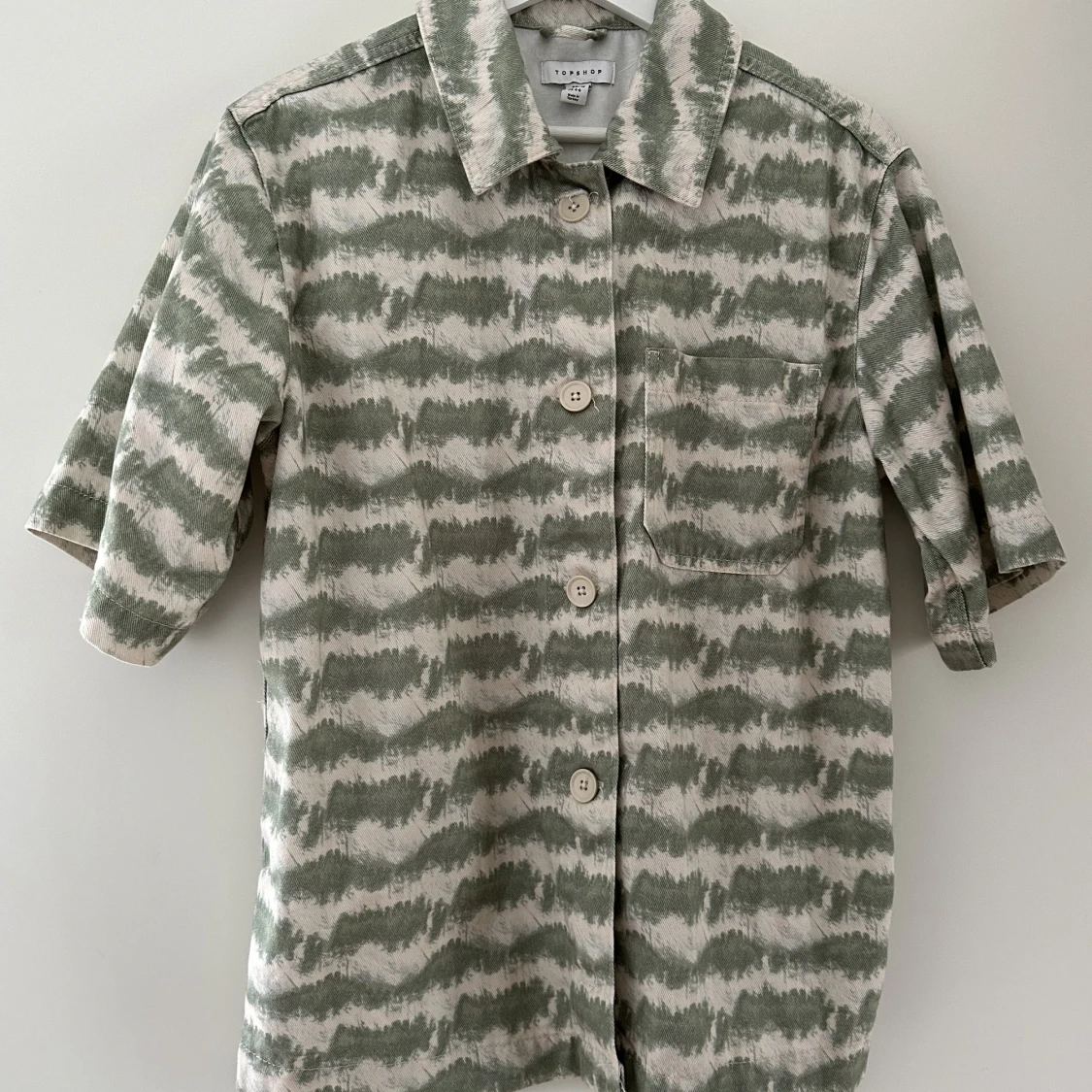 Oversized kortärmad skjorta