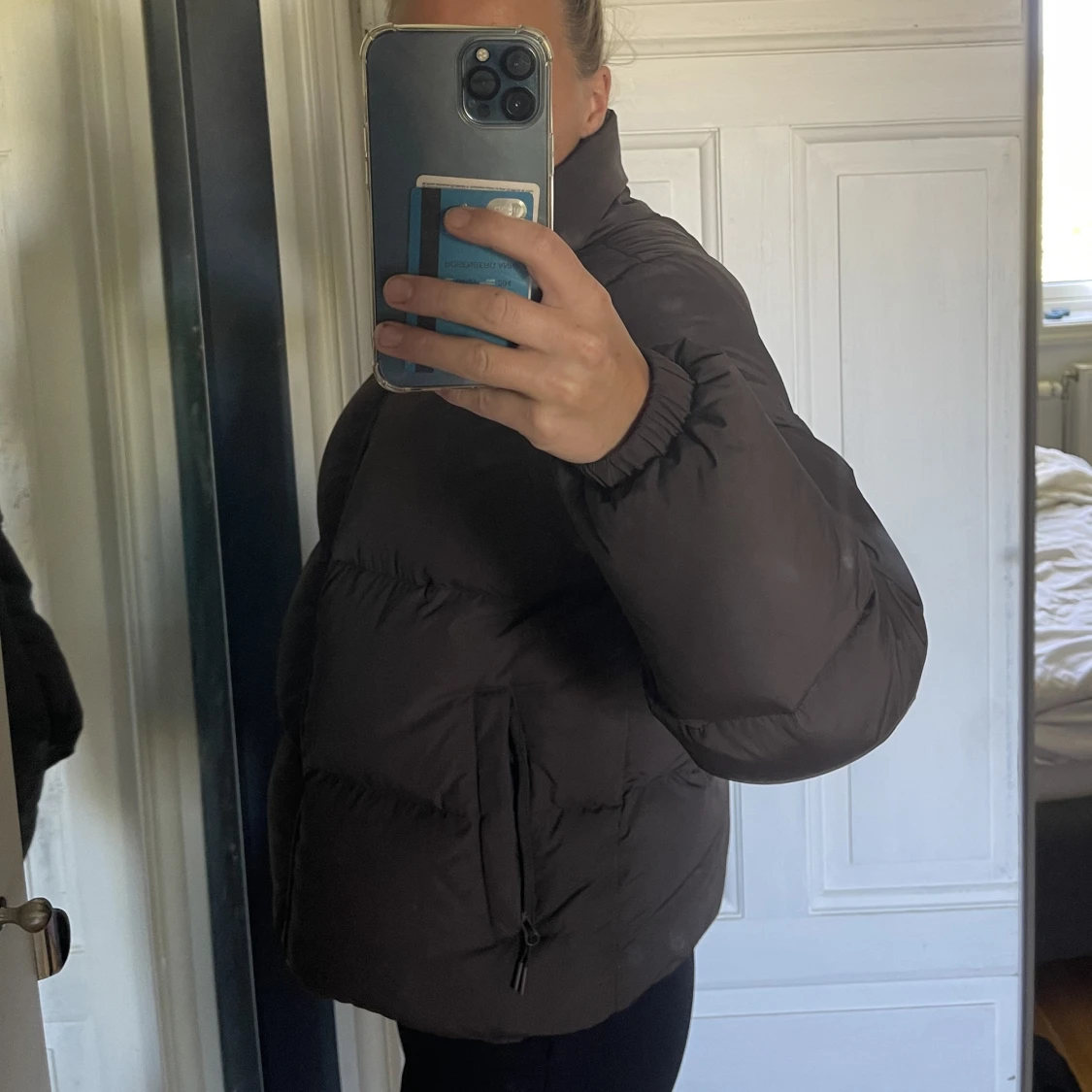 Brun vadderad jacka  - 91