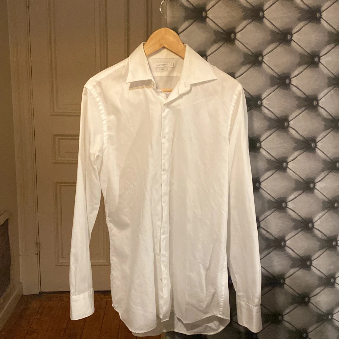 Vit Skjorta J.Lindeberg Slim Fit (Stl. 40) - 91