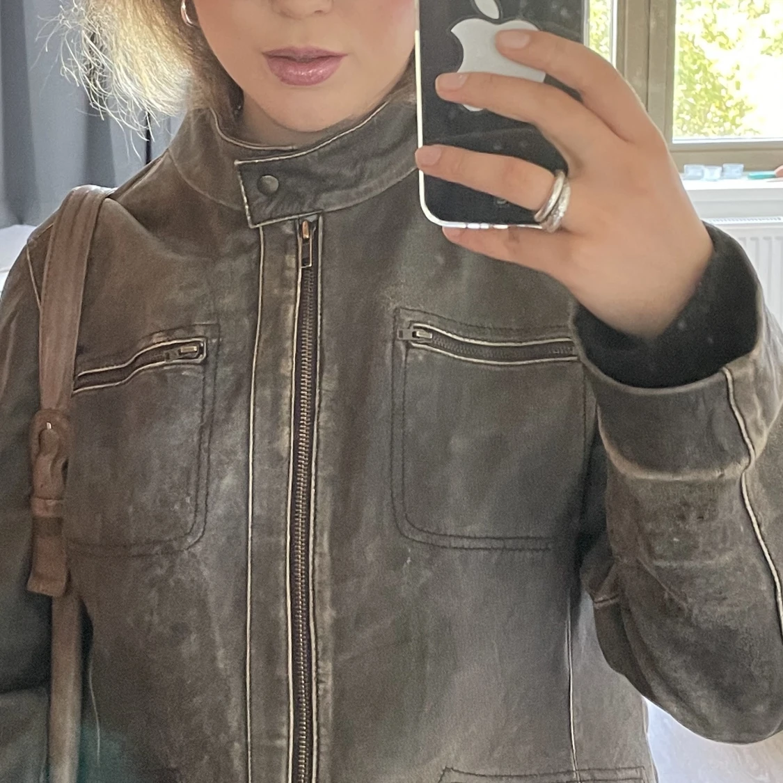 Vintage skinnjacka - 91