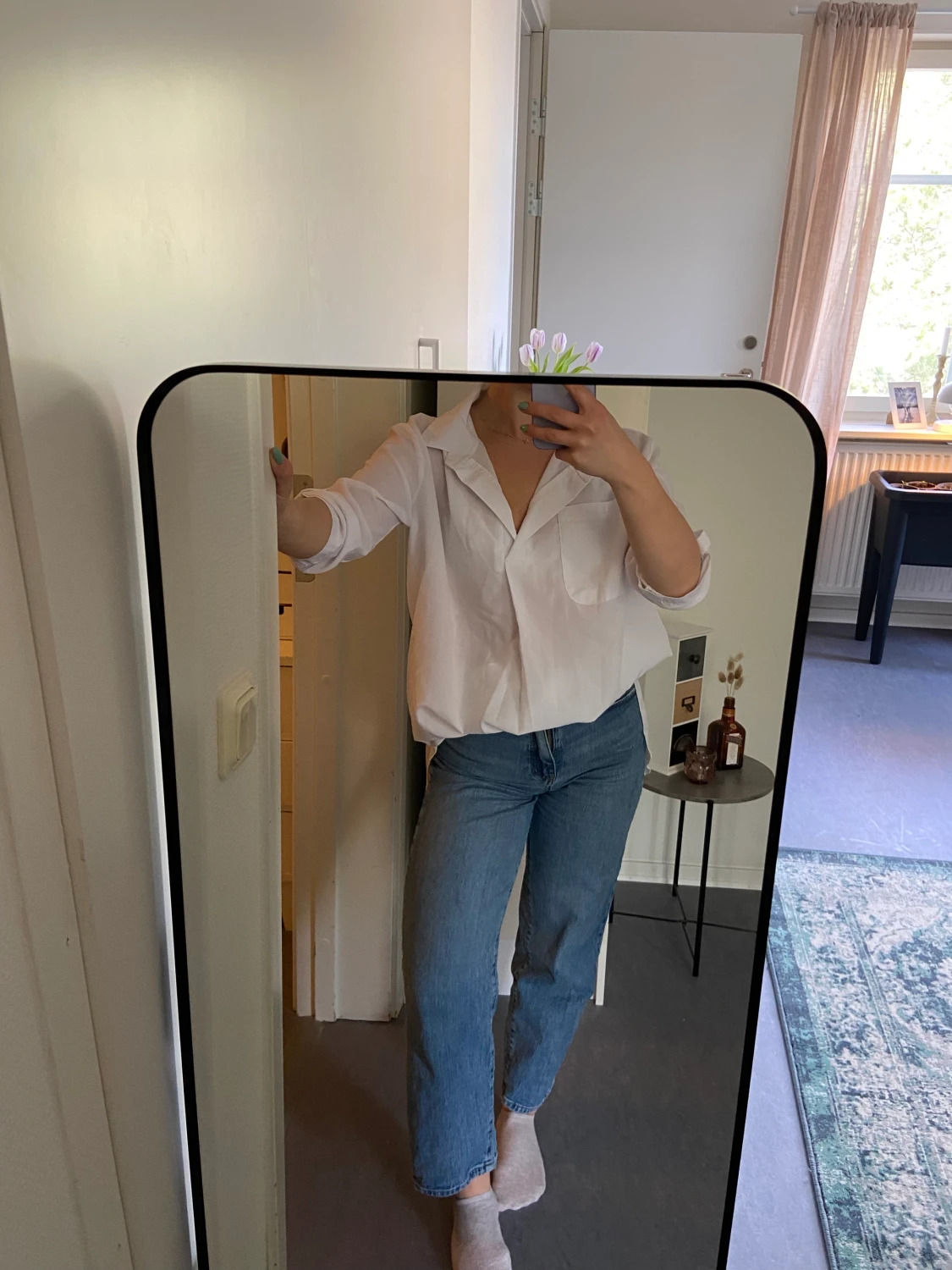 Lång skjortklänning - 90