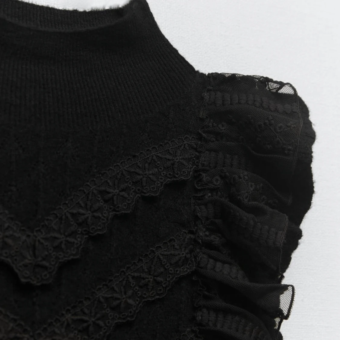 Stickad zara topp - 90